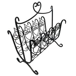 Southern Living Home Davistown Magazine Book Rack Holder Wrought Iron 14.5 x 17”